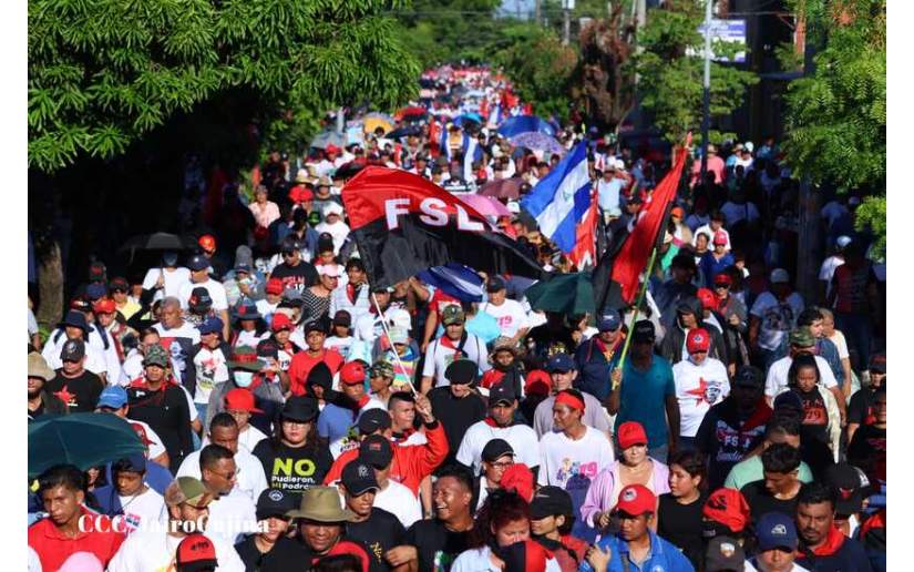 Militancia Sandinista celebra caminata Septiembre Patria Bendita y Libre en Managua