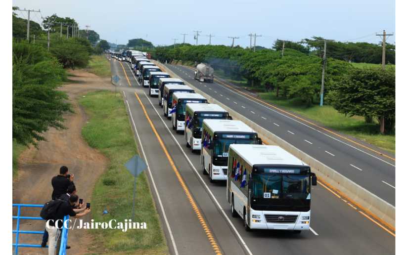 Llegan a Managua 250 unidades de buses procedentes de la República Popular China