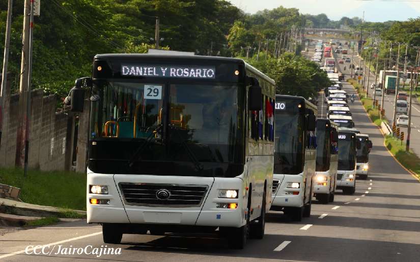 Llegan a Managua 250 buses más procedentes de la República Popular China
