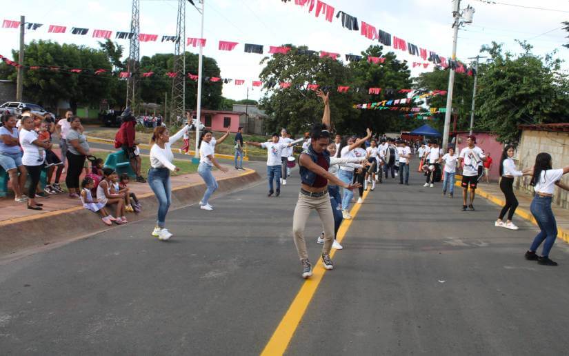 Alcaldía de Managua inaugura mejoramiento vial en el barrio Georginito
