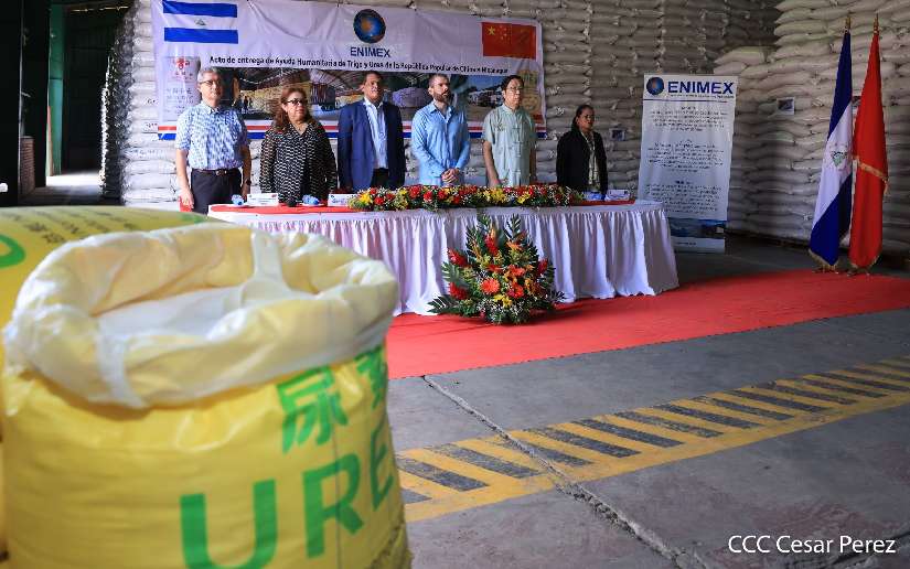 República Popular China entrega a Nicaragua donativo de trigo y urea