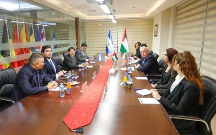 Delegación de Nicaragua traslada nuestra fraternal y combativa solidaridad con Palestina