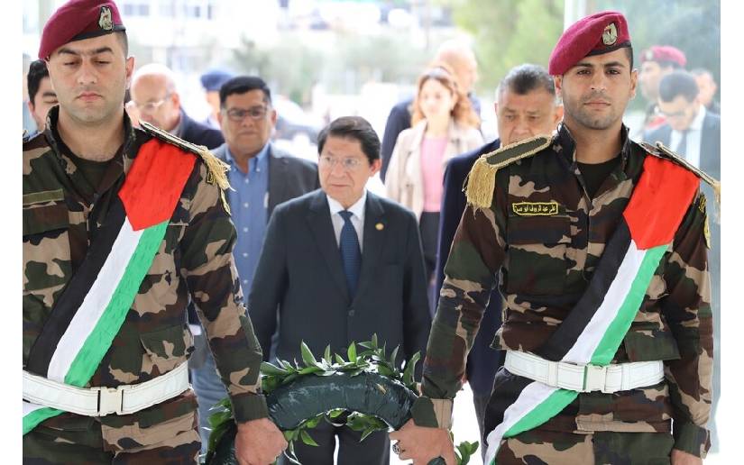 Delegación de Nicaragua participa en homenaje al Comandante Yasser Arafat