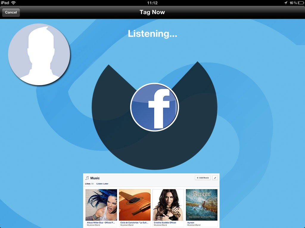 Ahora Facebook identificará lo que escuchas