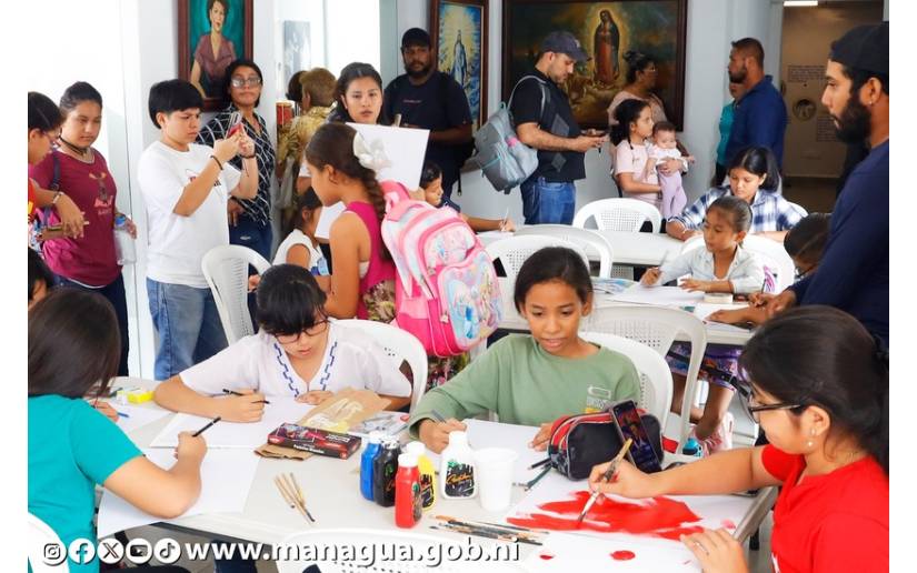 Alcaldía de Managua realiza concurso de pintura "Sandino Inspiración de la Niñez"