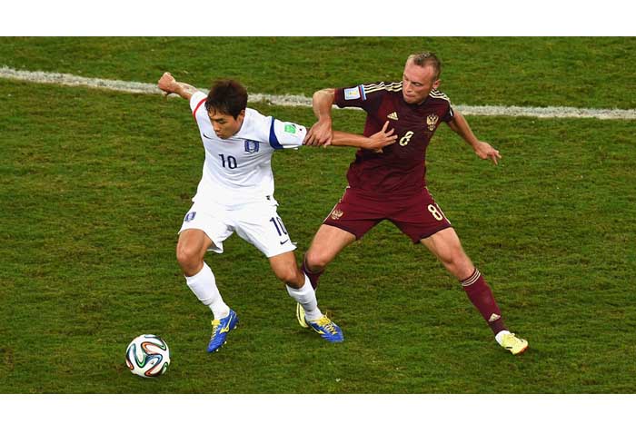 Rusia y Corea empatan en un partido intenso en Cuiabá