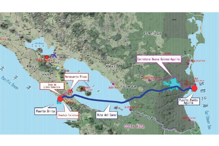 Presentan ruta definitiva del Gran Canal de Nicaragua