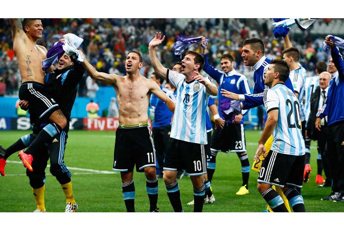 Los jugadores argentinos festejaron cantando