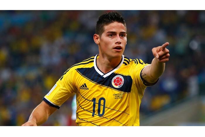 El colombiano James Rodríguez, máximo artillero de Brasil 2014
