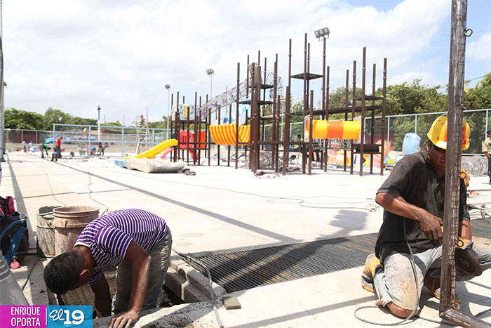 Parque Héroes y Mártires de Batahola casi listo para recibir a niñez del sector