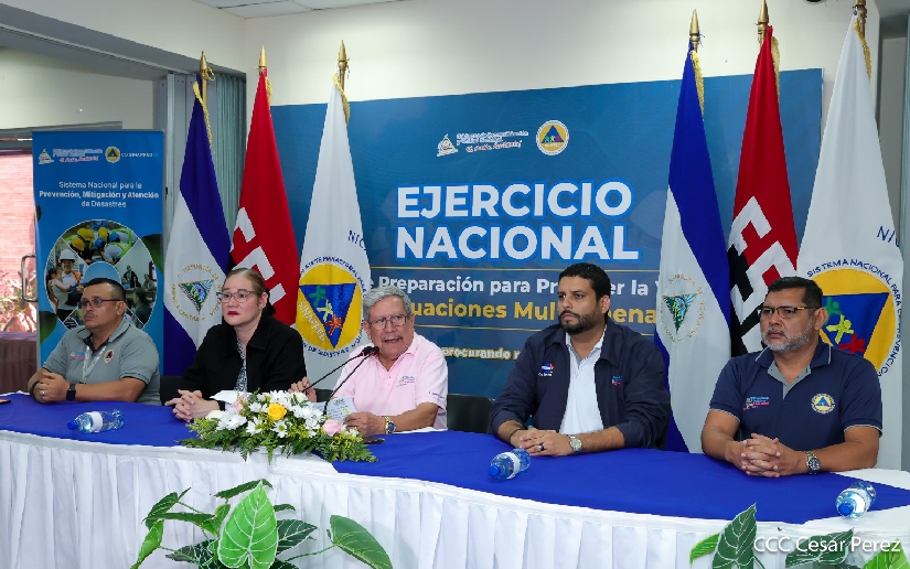 Más de 2.2 millones de personas participan en simulacro nacional en Nicaragua
