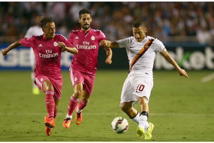 Roma vence 1-0 al Real Madrid con gol de Totti en Dallas