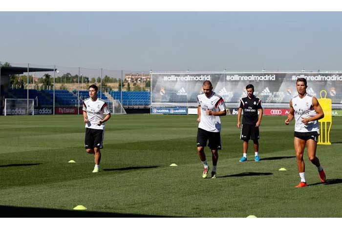 Cristiano Ronaldo ya entrenó con James Rodríguez