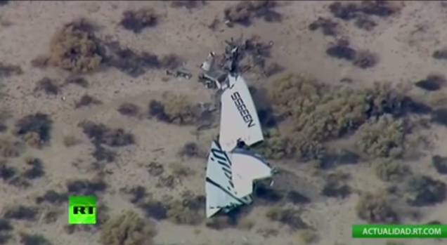 SpaceShipTwo de Virgin Galactic se estrella en el desierto de California