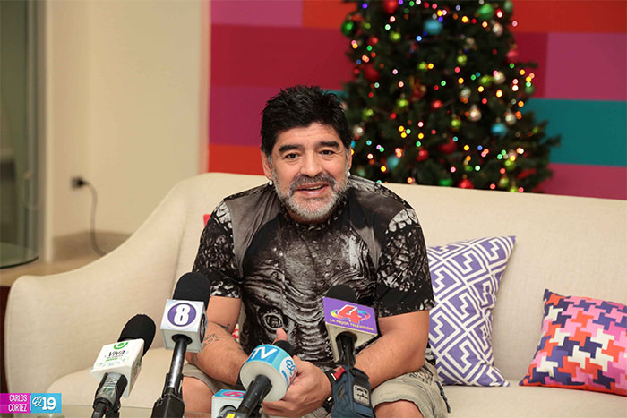 Maradona se declara amigo de Nicaragua y del Comandante Daniel Ortega