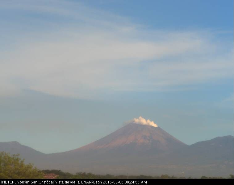 Reportan actividad del Volcán San Cristóbal