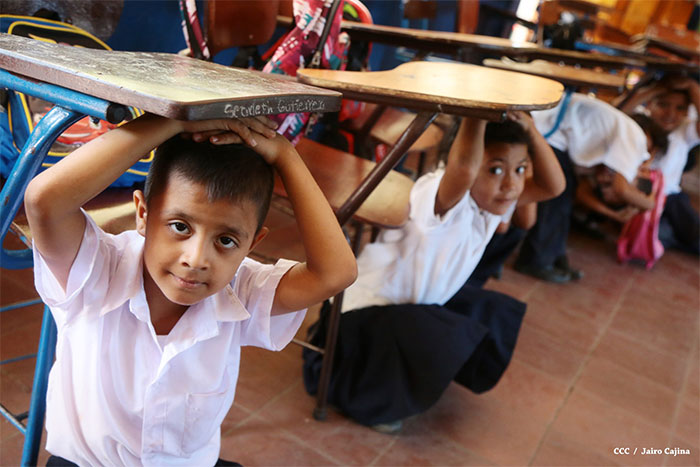 Colegios de Managua desarrollan simulacros ante desastres y calamidades
