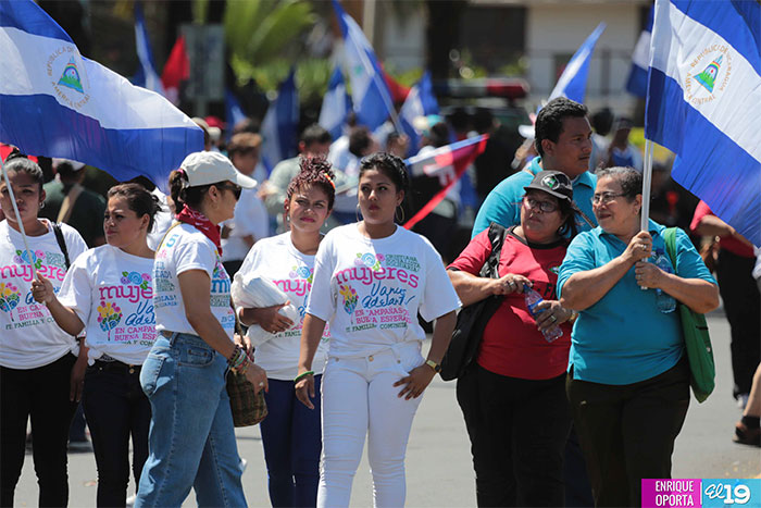 Mujeres nicaragüenses celebran su Día en distintos puntos de Managua