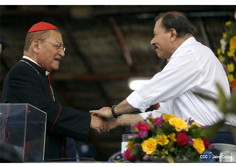 Cardenal Miguel felicita a la Policía Nacional por garantizar la seguridad  de los nicaragüenses