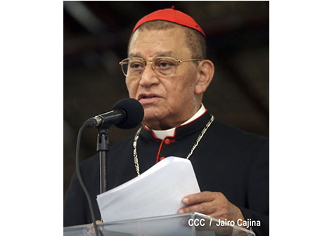 Cardenal Miguel felicita a la Policía Nacional por garantizar la seguridad  de los nicaragüenses