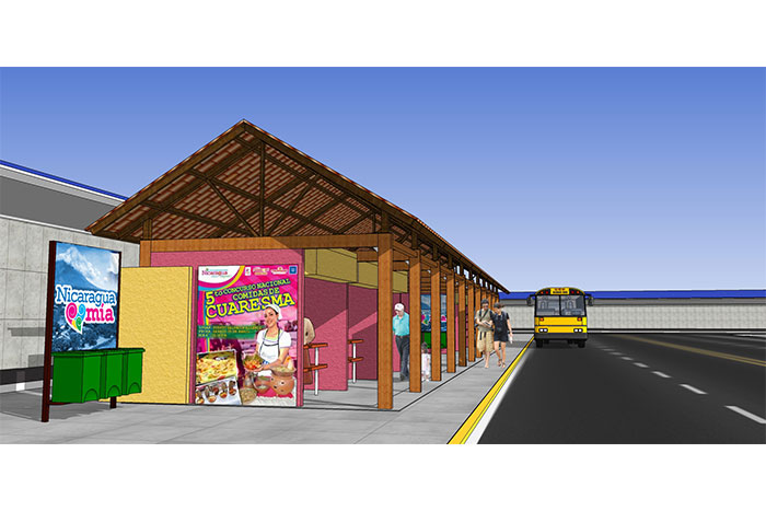 Así serán las nuevas paradas de buses en Managua