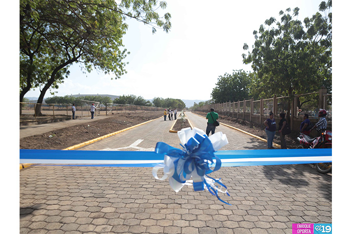 Inauguran calle adoquinada en Ciudad Sandino