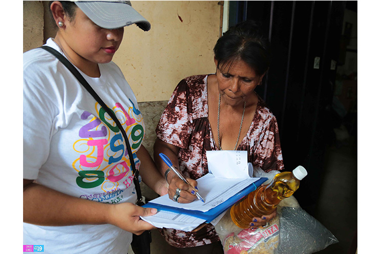 Promotoría Solidaria entrega paquetes alimentarios a familias vulnerables de Managua