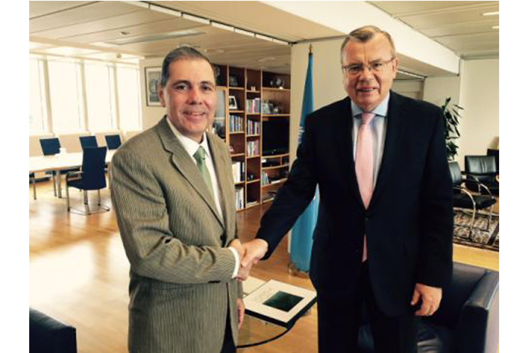 Procurador General de la República sostiene encuentro con Jefe de la ONU en Viena