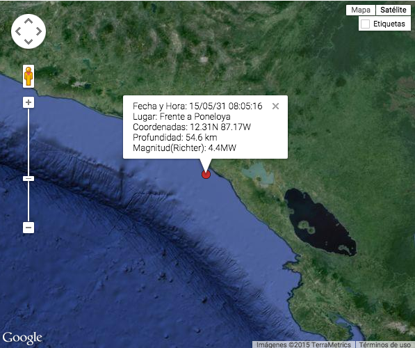 Sismo de 4.4 frente a Poneloya