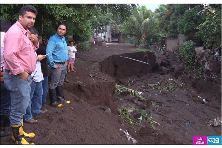 Lluvias ocasionan daños en el sector del barrio Memorial Sandino