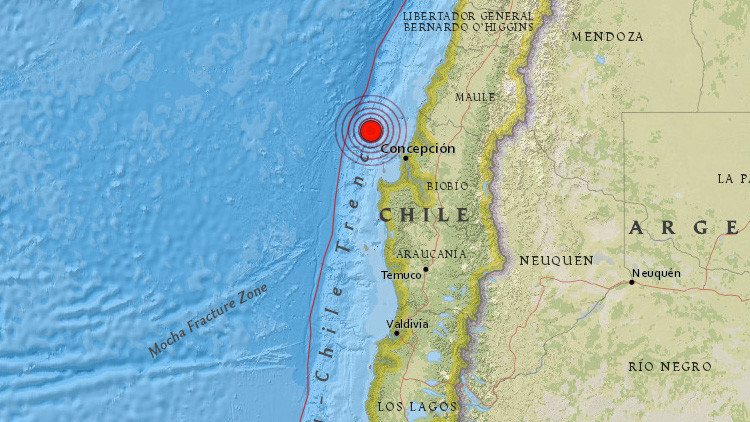 Sismo de magnitud 6.4 sacude costas de Chile