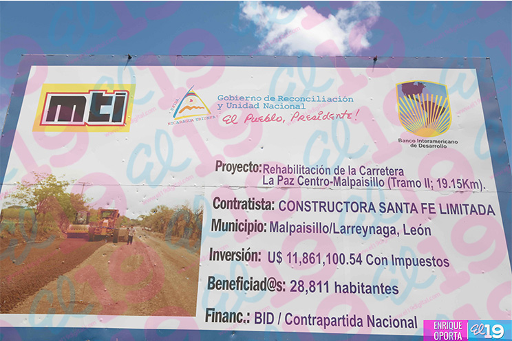 Gobierno Sandinista inaugura carretera La Paz Centro-Malpaisillo