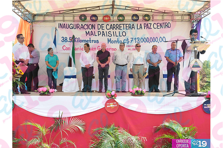 Gobierno Sandinista inaugura carretera La Paz Centro-Malpaisillo