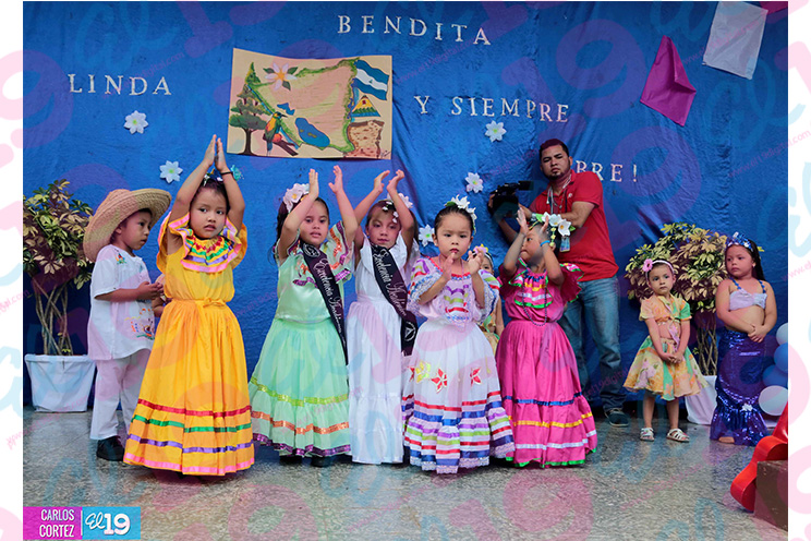 Niños de los CDI protagonizan desfile patrio en Masatepe