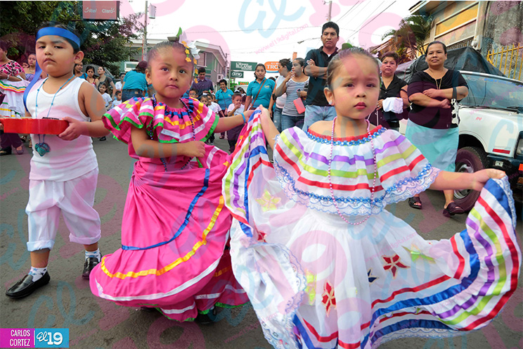 Niños de los CDI protagonizan desfile patrio en Masatepe
