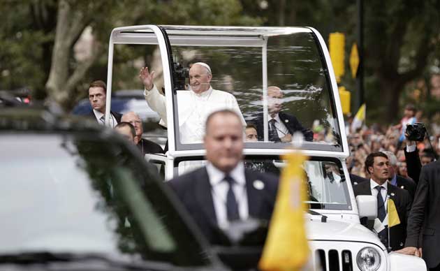 El papa Francisco en Filadelfia para la etapa final de su gira por EE UU