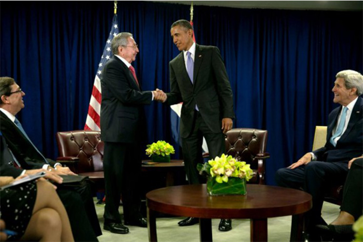 Se reúnen Raúl y Obama en la sede de Naciones Unidas