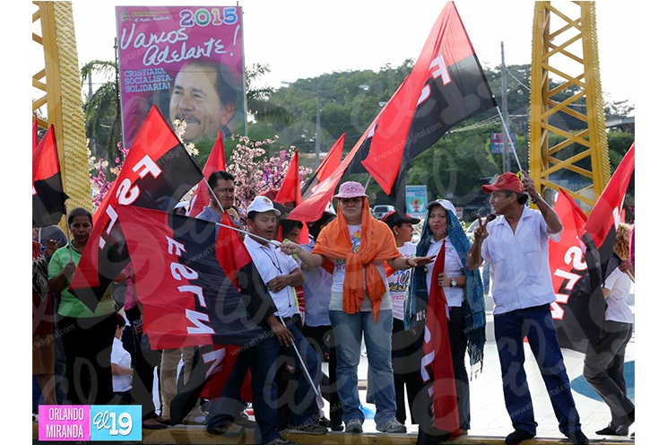 Capitalinos se desbordan para celebrar las nuevas victorias y mostrar su respaldo al Buen Gobierno Sandinista