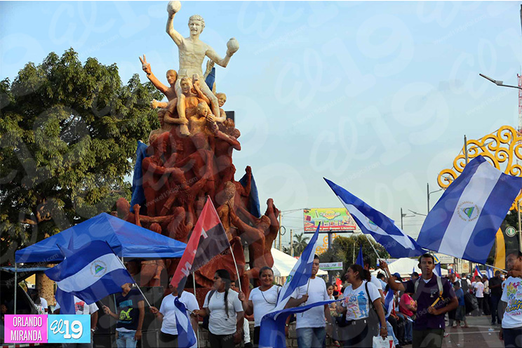 Capitalinos se desbordan para celebrar las nuevas victorias y mostrar su respaldo al Buen Gobierno Sandinista