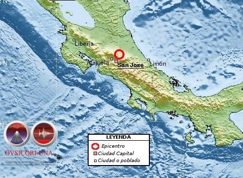 Fuerte sismo estremece Costa Rica