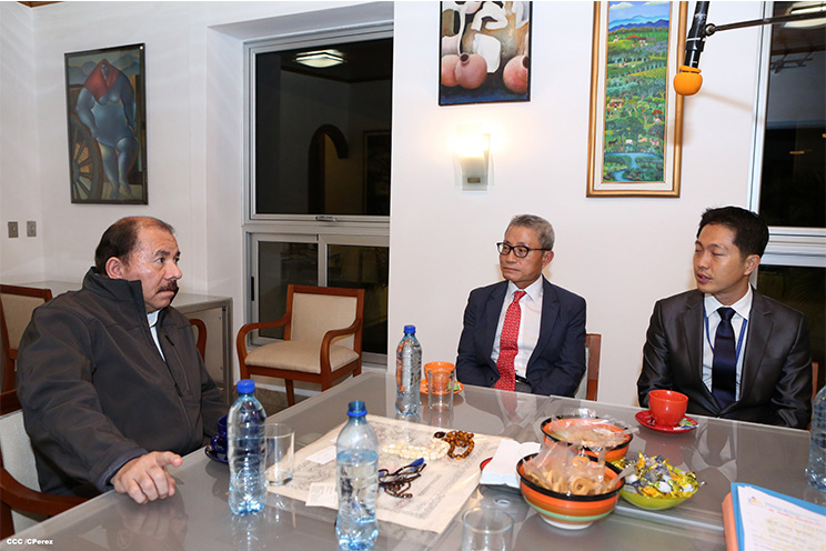 Presidente Daniel se reúne con el presidente del grupo empresarial coreano Sae-A Tecnotex S.A.
