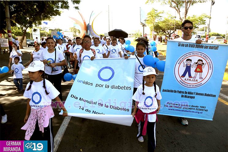 Marchan para alertar sobre la diabetes entre los nicaragüenses