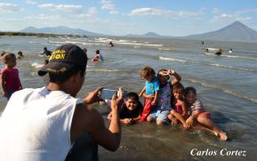 Playa El Recreo, un rinconcito veranero para las familias nagaroteñas