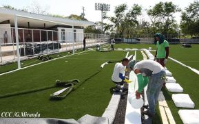 Familias contentas por construcción de complejo deportivo en Masaya