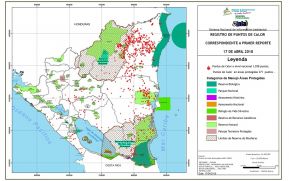 Marena detectó más de mil puntos de calor en Nicaragua