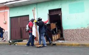 Delincuentes de la derecha saquean Juzgados y delegación del MTI en Jinotepe