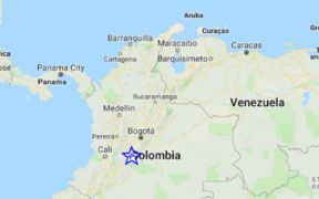 Se registra un sismo de magnitud 5,2 en Colombia