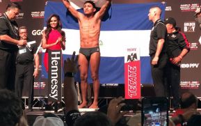 Román González en el peso y listo para su combate este 15 de septiembre