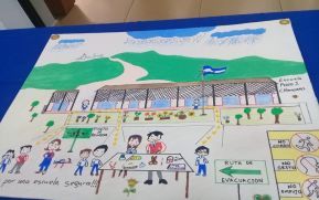 Niños dibujan y pintan su seguridad escolar