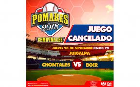 Segundo juego de la semifinal Bóer - Chontales cancelado